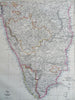 Madras Mysore Southern India British Raj c. 1856-72 Weller folio hand color map