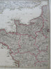 France Paris Nantes Marseilles Orleans Lyon 1855 Stulpnagel detailed 4 sheet map