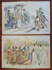 Uncle Sam U.S. Politics Women 1880's Puck Political Cartoons Lot x 2 great art