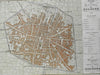 Bologna Italy Italia city plan 1842 Artaria & Allodi scarce detailed map