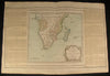 South Africa Madagascar Angola 1766 beautiful old vintage antique rare map