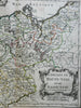 Upper & Lower Saxony Holy Roman Empire Hamburg Berlin Baltic 1761 Vaugondy map