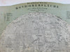 Moon surface topography mountains craters 1873 old antique German chart map