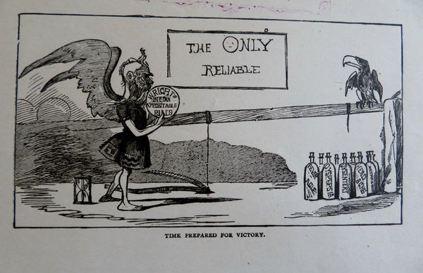 Wright's Indian Vegetable Pills c. 1880's pictorial advertising broadsheet
