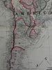 South America New Granada Brazil Columbia 1862 Johnson & Ward map Scarce Issue
