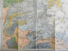 Geological Map of Eastern Massachusetts 1877 Crosby large linen backed fldg. map