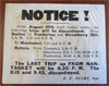 Nantasket Mass Ferry c. 1900 Broadside public service discontinued notice Sears