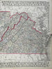 Virginia & West Virginia Appalachia Richmond Charleston 1872 Mitchell map