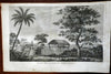 Tahiti Funeral Practices Priest Ceremonial Robes Man in Tree 1774 engraved print