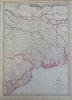 Bengal British Raj India Calcutta Ganges Delta c. 1856-72 Weller map