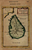 Ceylon Taprobana India island 1683 Mallet miniature map w/ nice hand color