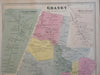 Granby Connecticut Pegville 1869 Baker & Tilden detailed town map