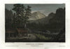 U.S. Western Frontier Cabin Blockhouse c.1850 engraved German view hand color