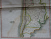Peru Chili Chile Patagonia regional map of South America 1816 Thomson large map