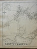 East Weymouth Massachusetts 1876 Norfolk county detailed city plan map