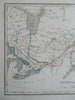 Eastern Canada Maritime Provinces Ontario Quebec Montreal 1830's Bradford map