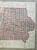 Iowa & Nebraska American Midwest c. 1870 A.J. Johnson scarce issue map