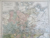 German Confederation Bavaria Baden Wrttemberg Hanover 1853 Hall map