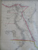 Egypt Nubia Abyssinia Nile Delta Red Sea Cairo Alexandria c. 1856-72 Weller map