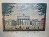 Brandenburg Gate Berlin Germany street scene c. 1840 framed glass print