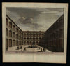 Spain El Escorial Espana 1715 Van der Aa lof of 4 miniature engraved prints