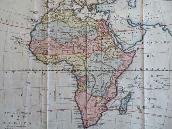 Africa Continent Mountains of the Moon Unexplored Regions 1777 Bowen folio map
