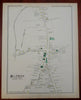 Billerica Centre Middlesex Mass. 1889 Walker detailed city plan map