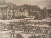 Nebuchadnezzar Attacking Jerusalem Suing for Peace 1700 antique engraved print