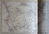 South Africa c.1850-70 Bartholomew large old engraved map lovely hand color