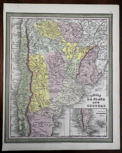 Chile Argentine Republic Rio de la Plata Buenos Aires 1850 Cowperthwait map