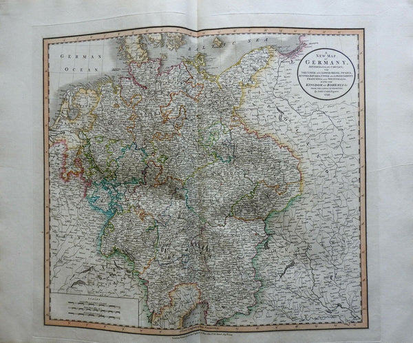 Holy Roman Empire Germany Bohemia Prussia Bavaria Saxony 1799 Cary folio map