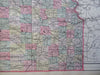 Kansas & Nebraska Lincoln Omaha Lawrence Wichita 1888 Bradley-Mitchell map