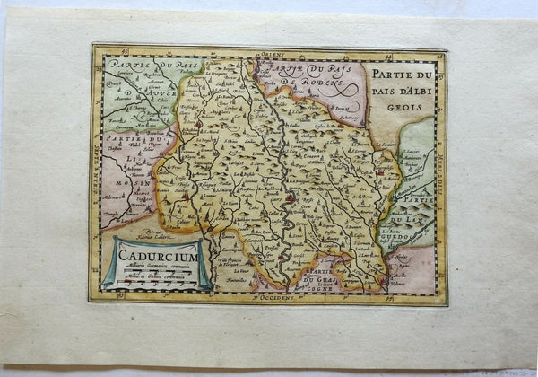 Quercy France County Map Cadurcium 1697 detailed scarce engraved map