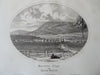 Equinox Mountain Manchester Vermont City View 1861 HF Walling lithographed print