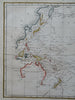 Pacific Ocean showing exploration tracks Australia unknown 1806 H. Tanner map