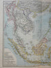 Southeast Asia Philippines Indonesia Malaysia Java 1890 Berghaus detailed map