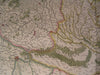 Alsace Northern France South Germany Sundgau 1644 Jansson fine antique color map