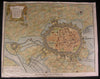 Douai Flanders Doway c.1730 fine old large vintage antique map