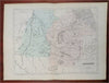Abyssinia Ethiopia East Africa Red Sea c. 1850-8 Archer detailed fantasy map