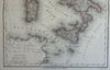 Kingdom of Italy San Marino Rome Venice Genoa Naples Florence Milan 1873 map