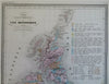 Geological British Isles Ireland UK Mineralogy Geology c. 1870 Fosset map