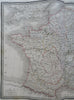 Gaul Ancient France Roman Provinces Northern Italy 1831 Lapie large folio map