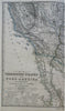 Southwestern U.S. California Arizona Baja Peninsula 1875 Petermann detailed map