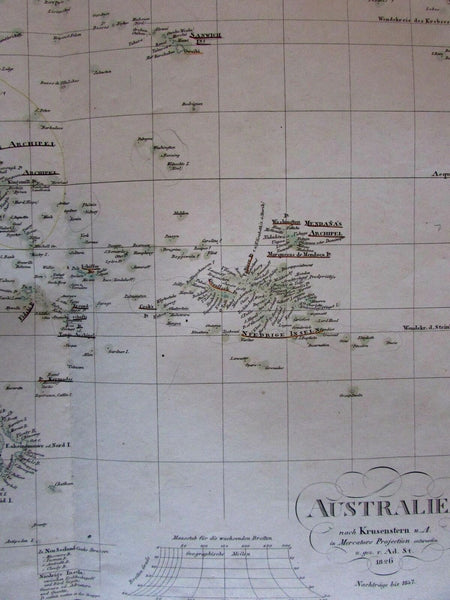 Australia prominent hooked Lake Torrens Oceania 1847 Stulpnagel Stieler map