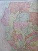 California Los Angeles San Francisco 1912 scarce huge Commercial Two Sheet Map