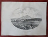 Ascutney Mountain Reading Vermont 1861 H.F. Walling lithographed print