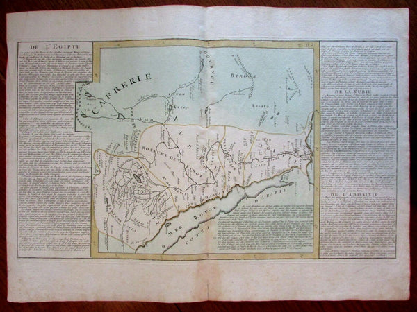 North Africa Egypt Nile source shown as 2 lakes and Mts. of Moon c.1780 map
