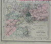 New York State Niagara Falls Manhattan Hudson River Valley 1876 O.W. Gray map