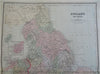 England & Wales UK London Cardiff 1889-93 Bradley folio hand color detail map