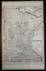 Minnesota Twin Cities Duluth lake Superior 1876-9 O.W. Gray color fine large map